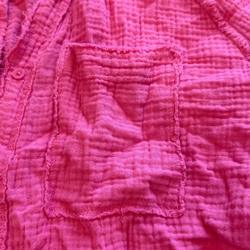 Aerie Vibrant Pink Textured Fabric - Picture 4 of 5